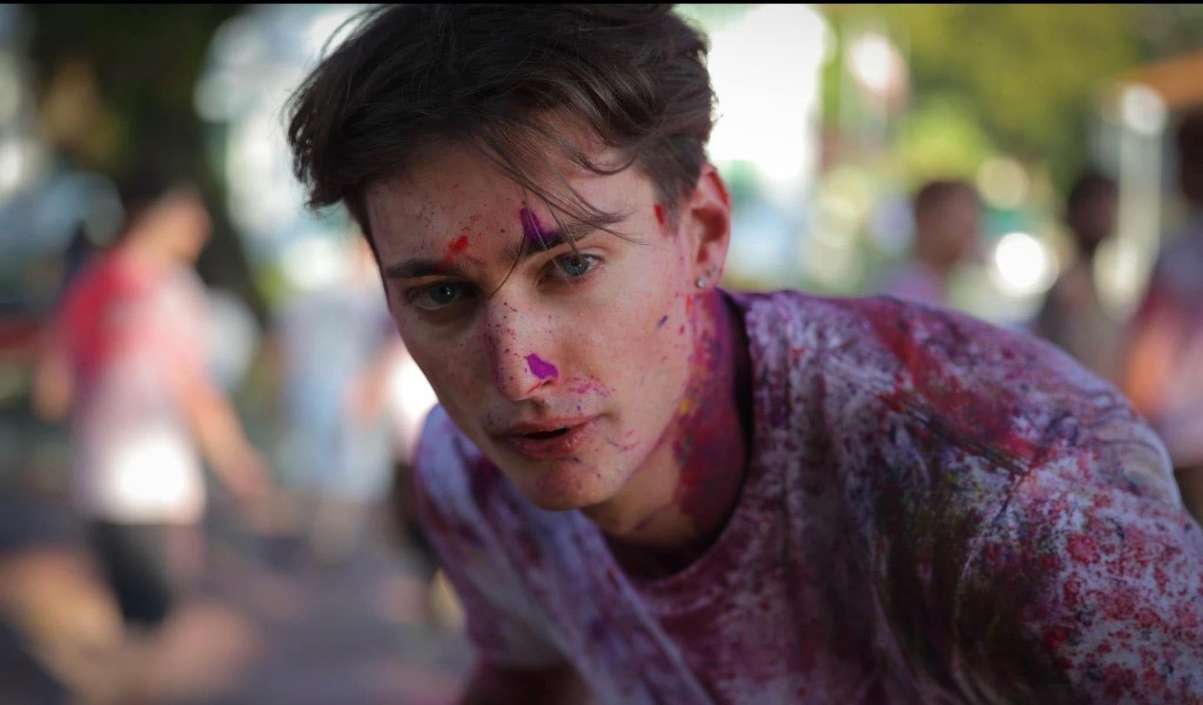 Covered head to toe in colour at the Holi celebration on the USM campus