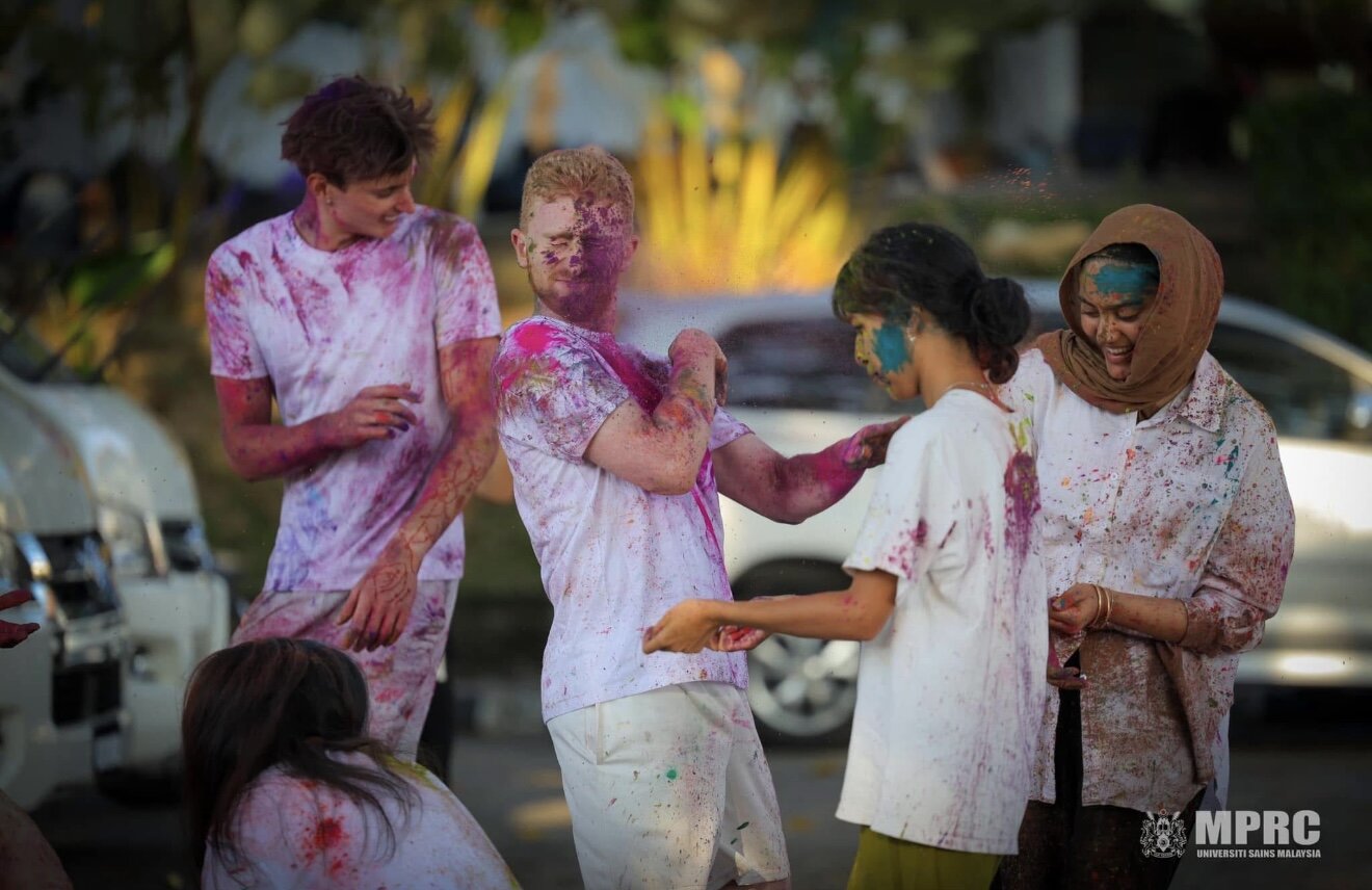 Holi colour celebration on the USM campus